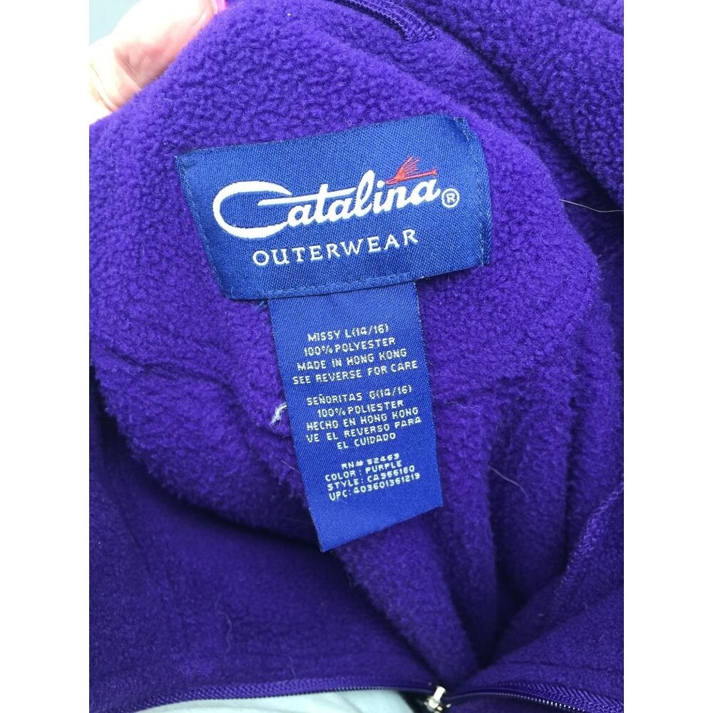 Girl's Catalina Outerwear Purple Zippered Coat/Jacket (Size 14/16) - Picture 3 of 10